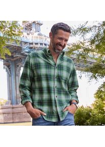 LANDS' END Flanellhemd Flagship Classic Fit, Herren, size: regular, Gr&uuml;n, Baumwolle, by Lands' End