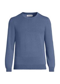 LANDS' END Rundhals-Pullover aus Baumwoll-Feinstrick f&uuml;r Herren, Herren, size: regular, Blau, Baumwolle, by Lands' End