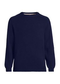 Rundhalspullover aus Lambswool, Herren, size: regular, Blau, Wolle, by Lands' End