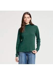 LANDS' END Stehkragen-Shirt in Petite-Gr&ouml;&szlig;e, Damen, size: petite, Gr&uuml;n, Baumwolle, by Lands' End