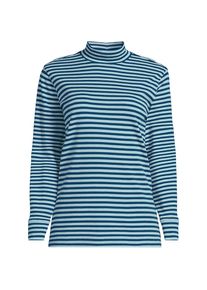 LANDS' END Stehkragen-Shirt in Petite-Gr&ouml;&szlig;e, Damen, size: petite, Gr&uuml;n, Baumwolle, by Lands' End