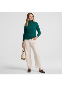 Rollkragen-Pullover aus Kaschmir in Petite-Gr&ouml;&szlig;e, Damen, size: petite, Gr&uuml;n, Kaschmir, by Lands' End