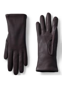 LANDS' END Lederhandschuhe mit Kaschmirfutter, Damen, size: regular, Braun, Kaschmir/Leder, by Lands' End