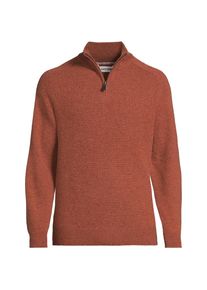 Rei&szlig;verschluss-Pullover aus Lambswool, Herren, size: regular, Orange, Wolle, by Lands' End