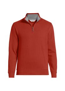 Rei&szlig;verschluss-Pullover aus Bedford-Ripp f&uuml;r Herren, Herren, size: regular, Orange, Baumwolle, by Lands' End