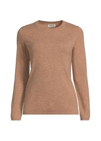 LANDS' END Kaschmir-Pullover mit rundem Ausschnitt in Plus-Gr&ouml;&szlig;e, Damen, size: plus, Beige, Kaschmir, by Lands' End