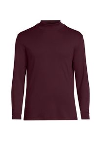 LANDS' END Supima Stehbundshirt f&uuml;r Herren, Classic Fit, Herren, size: regular, Rot, Baumwolle, by Lands' End