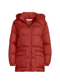 Ultraleichte verstaubare Wanderweight Daunen-Kapuzenjacke, Damen, size: regular, Orange, Nylon, by Lands' End