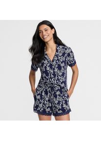 LANDS' END Pyjama-Set mit Shorts und Cooling-Finish, Damen, size: regular, Blau, by Lands' End