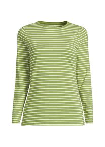 LANDS' END Shirt aus Baumwolle/Modal-Mix mit Rundausschnitt f&uuml;r Damen in Plus-Gr&ouml;&szlig;e, Damen, size: plus, Gr&uuml;n, Elasthan/Baumwolle Modal, by Lands' End