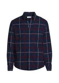 LANDS' END Flanellhemd Flagship Classic Fit, Herren, size: regular, Blau, Baumwolle, by Lands' End