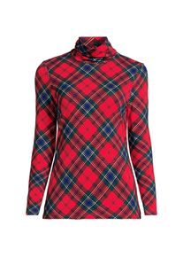 LANDS' END Rollkragenshirt aus Baumwoll/Modalmix, Damen, size: regular, Rot, Baumwolle/Elasthan/Baumwolle Modal, by Lands' End