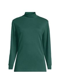 LANDS' END Stehkragen-Shirt in Plusgr&ouml;&szlig;e, Damen, size: plus, Gr&uuml;n, Baumwolle, by Lands' End
