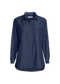 LANDS' END Jeansbluse aus Lyocell-Mix in Plus-Gr&ouml;&szlig;e, Damen, size: plus, Blau, by Lands' End