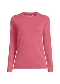 LANDS' END Kaschmir-Pullover mit rundem Ausschnitt, Damen, size: regular, Rot, Kaschmir, by Lands' End