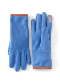 LANDS' END Wasserabweisende Anyweather Fleece-Handschuhe, Damen, size: regular, Blau, Polyester, by Lands' End