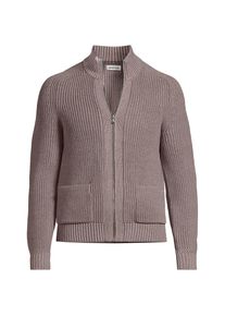 LANDS' END Drifter Cardigan mit Rei&szlig;verschluss, Herren, size: regular, Braun, Baumwolle, by Lands' End