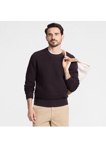 LANDS' END Drifter Strukturstrick-Pullover f&uuml;r Herren, Herren, size: regular, Rot, Baumwolle, by Lands' End