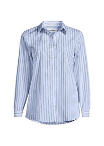 LANDS' END B&uuml;gelfreie Baumwoll-Bluse in Plus-Gr&ouml;&szlig;e, Damen, size: plus, Blau, Baumwolle, by Lands' End