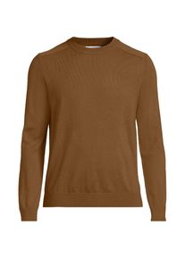 LANDS' END Merino-Rundhalspullover f&uuml;r Herren, Herren, size: regular, Braun, Wolle, by Lands' End