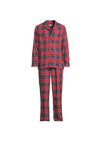 Pyjama-Set aus Flanell, Herren, size: regular, Rot, Baumwolle, by Lands' End