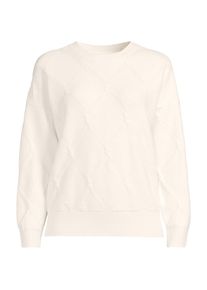 CashTouch Pullover mit Rautenmuster, Damen, size: regular, Elfenbein, Baumwoll-Mischung/Polyester-Mischung/Nylon-Mischung, by Lands' End