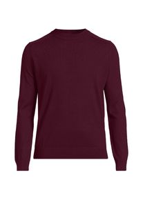 LANDS' END Merino-Rundhalspullover f&uuml;r Herren, Herren, size: regular, Rot, Wolle, by Lands' End