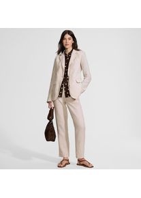 LANDS' END Premium Reinleinen-Blazer f&uuml;r Damen, Damen, size: regular, Elfenbein, Leinen, by Lands' End