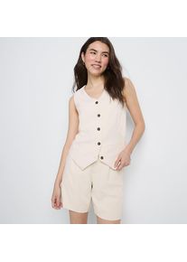LANDS' END Weste aus Cr&ecirc;pe f&uuml;r Damen, Damen, size: regular, Elfenbein, Polyester, by Lands' End