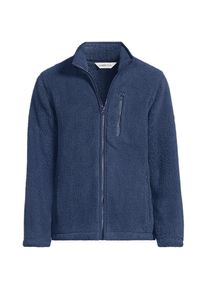 LANDS' END Sherpa-Fleecejacke, Herren, size: regular, Blau, Polyester, by Lands' End