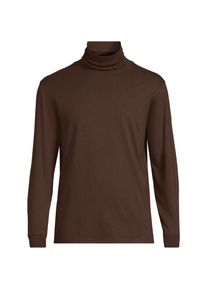 LANDS' END Super-T Rollkragenshirt f&uuml;r Herren, Classic Fit, Herren, size: regular, Braun, Baumwolle, by Lands' End