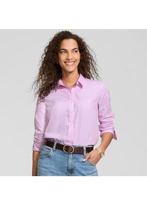 LANDS' END B&uuml;gelfreie Baumwoll-Bluse, Damen, size: regular, Pink, Baumwolle, by Lands' End