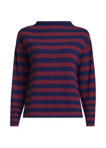 LANDS' END Lang&auml;rmeliges Maritimshirt mit Stehbund in Plus-Gr&ouml;&szlig;e, Damen, size: plus, Rot, Baumwolle, by Lands' End