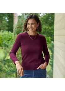 LANDS' END Kaschmir-Pullover mit rundem Ausschnitt, Damen, size: regular, Rot, Kaschmir, by Lands' End