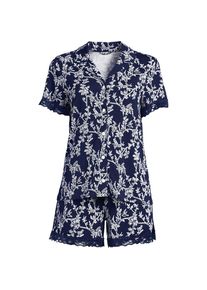 LANDS' END Pyjama-Set mit Shorts und Cooling-Finish in Plus-Gr&ouml;&szlig;e, Damen, size: plus, Blau, by Lands' End