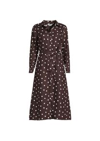 LANDS' END Premium Reinleinen-Midikleid f&uuml;r Damen in Plus-Gr&ouml;&szlig;e, Damen, size: plus, Braun, by Lands' End