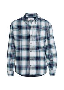 LANDS' END Flanellhemd Flagship Classic Fit, Herren, size: regular, Blau, Baumwolle, by Lands' End
