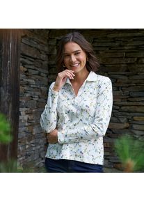 LANDS' END Supima-Poloshirt mit langen &Auml;rmeln f&uuml;r Damen in Petite-Gr&ouml;&szlig;e, Damen, size: petite, Elfenbein, Baumwolle, by Lands' End