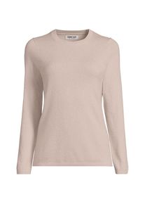 LANDS' END Kaschmir-Pullover mit rundem Ausschnitt, Damen, size: regular, Braun, Kaschmir, by Lands' End