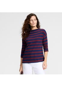 LANDS' END Lang&auml;rmeliges Maritimshirt mit Stehbund, Damen, size: regular, Rot, Baumwolle, by Lands' End