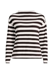 LANDS' END Lang&auml;rmeliges Maritimshirt mit Stehbund in Plus-Gr&ouml;&szlig;e, Damen, size: plus, Elfenbein, Baumwolle, by Lands' End