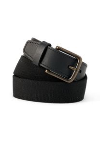 LANDS' END Stretch-G&uuml;rtel f&uuml;r Herren, Herren, size: regular, Schwarz, Gummi/Polyester-Mischung, by Lands' End