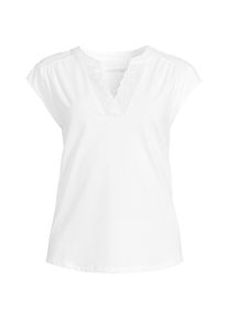 LANDS' END Baumwolle/Modal-Shirt mit Lochstickerei f&uuml;r Damen, Damen, size: regular, Wei&szlig;, Elasthan/Baumwoll-Mischung/Baumwolle Modal, by Lands' End