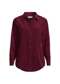 LANDS' END Feincord-Hemdbluse f&uuml;r Damen in Plus-Gr&ouml;&szlig;e, Damen, size: plus, Rot, Baumwolle, by Lands' End