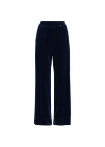 LANDS' END Samthose mit weitem Bein in Plus-Gr&ouml;&szlig;e, Damen, size: plus, Blau, Polyester-Mischung, by Lands' End