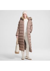 Maxi-Daunenmantel mit Kapuze f&uuml;r Damen, Damen, size: regular, Braun, Polyester, by Lands' End