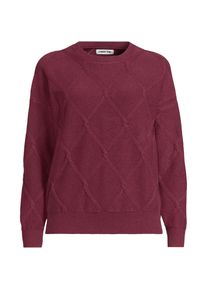 CashTouch Pullover mit Rautenmuster in Plus-Gr&ouml;&szlig;e, Damen, size: plus, Rot, Baumwoll-Mischung/Polyester-Mischung/Nylon-Mischung, by Lands' End