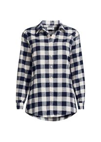 LANDS' END Boyfriend-Bluse aus Flanell f&uuml;r Damen in Plus-Gr&ouml;&szlig;e, Damen, size: plus, Elfenbein, Baumwolle, by Lands' End
