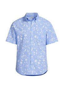 LANDS' END Seersucker-Kurzarmhemd f&uuml;r Herren, Classic Fit, Tall, Herren, size: tall, Blau, Baumwolle, by Lands' End