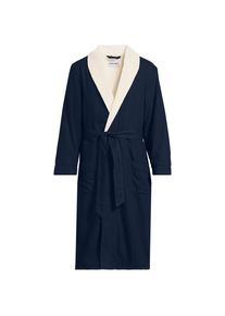 Flanell-Bademantel mit Teddyfutter f&uuml;r Herren, Herren, size: regular, Blau, Baumwolle, by Lands' End